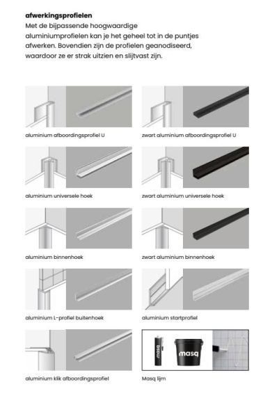 Masq® Aluminium Universele hoek 12-20mm - lengte 2600mm