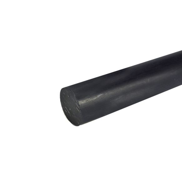 PE Polyetheen staf zwart Ø130mm lengte 2000mm