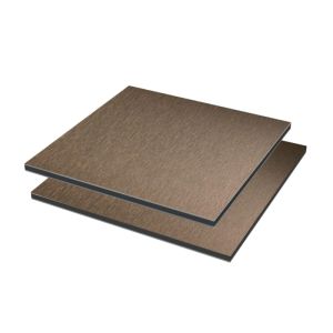 dibond plaat brushed brons
