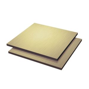 dibond plaat brushed goud