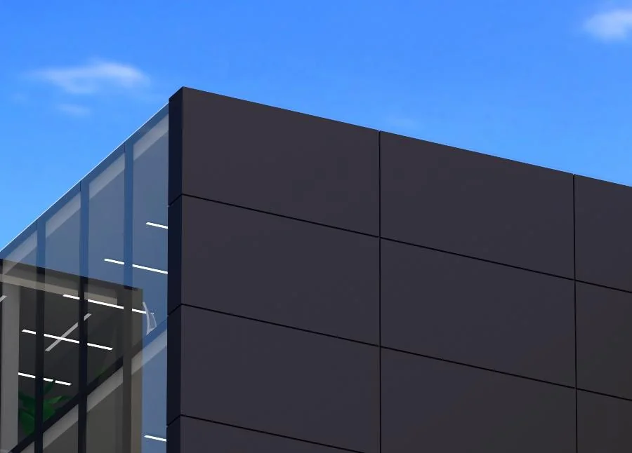 HPL platen gebruikt als gevelbekleding